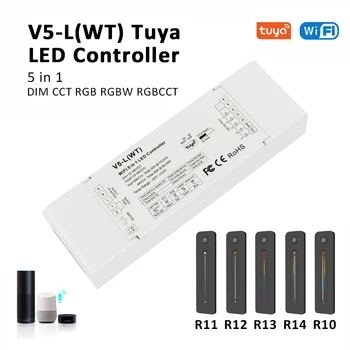Skydance V5-L LED juostų valdymas Tuya Smart Life vienos spalvos dimeris RGBW RGB CCT RF 2.4G Wifi Touch nuotolinio valdymo pultas