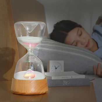 Smėlio laikrodis su miego šviesos kūrybiniu ledu, laiko smėlio laikrodžio miego šviesos jutiklinio jutiklio laiku