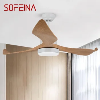 SOFEINA Nordic LED ventiliatoriaus šviesa Modernus minimalizmas Restoranas Svetainės studija Lubų ventiliatoriaus lemputė Nuotolinio elektros ventiliatoriaus lemputė