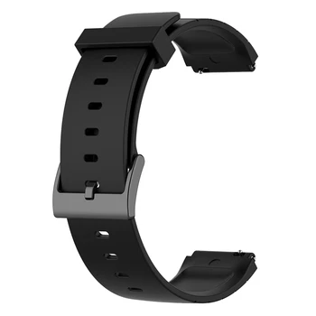 Sport Watchband dirželis XIAOMI laikrodžių juostai minkštos silikoninės pakaitinės juostos dirželis Mi laikrodžio dirželis juodas