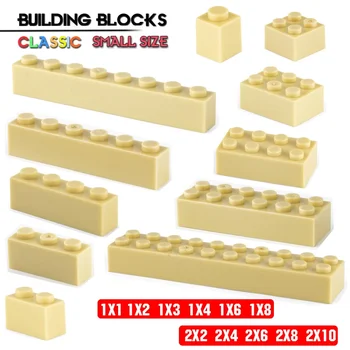 Statybinis blokas 1X6 2X4 2X6 skylė šviesiai geltona plyta pagrindiniai priedai švietimas Kūrybiškumas Suderinamas prekės ženklo kūrimo blokas žaislas