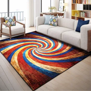Sūkurinė vonia ir rašalo spauda Kilimas Geometrinis abstraktus šviesus prabangus 3D grindų kilimėlis Modernus minimalistinis kilimas Pėdų kilimėlis Miegamasis Gyvenimas Roo
