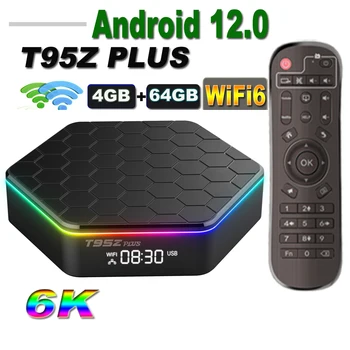 T95Z PLUS Android 12 TV BOX 4K Quad Core Allwinner H618 RAM 2GB 4GB ROM 64GB 32GB 16GB 2.4G 5G WIFI 6 BT5.0 Global Media Player