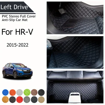 TEGART 【LHD】Honda for HR-V 2015-2022 trijų sluoksnių PVC stereo pilnas dangtelis neslystantis automobilio kilimėlis automobilių grindų kilimėliai automobilių aksesuarai