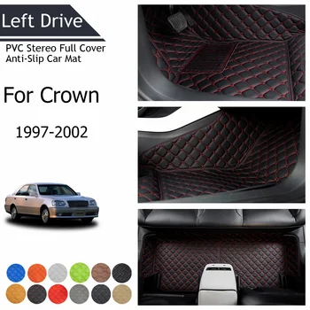 TEGART【LHD】Tinka Toyota Crown 1997-2002 trijų sluoksnių PVC stereofoninis pilnas dangtelis Neslystantis automobilių kilimėlis Automobilių priedai Automobilių grindų kilimėliai