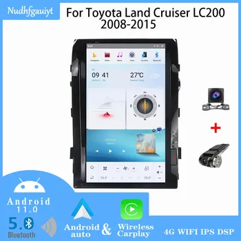 Tesla Style Android 11 automobilių radijas Toyota Land Cruiser 200 LC200 2008-2015 automatinis multimedijos grotuvas WiFi GPS navigacija Stereo