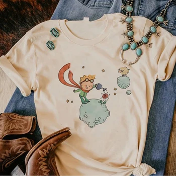 The Little Prince tshirt women Y2K marškinėliai girl comic y2k harajuku drabužiai