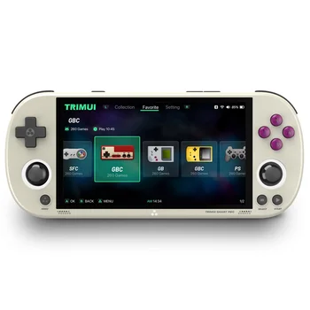 TRIMUI Smart Pro atvirojo kodo rankinė žaidimų konsolė Retro Arcade HD 4,96 colio IPS ekrano žaidimų konsolė Linux sistema (pilka)