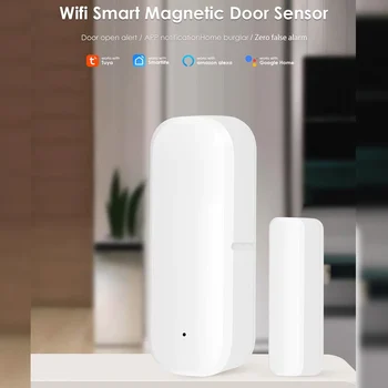 Tuya for Zigbee WiFi durų jutiklis Išmaniųjų namų apsauga Langų detektorius Automatinis stumdomų durų magnetinis kontaktinis jutiklis, skirtas Alexa