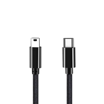 Type-C to Mini USB greito įkrovimo kabelio laidas Duomenų perdavimo laidas telefonams Kameros palaiko duomenų perdavimą T3EB