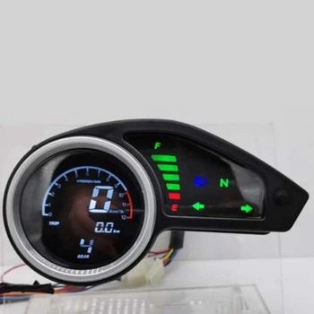 Universalus skaitmeninis motociklų odometras LCD matuoklis Spidometras Tachometras matuokliai su naktine šviesa
