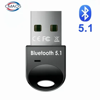 USB Bluetooth adapteris 5.1 Bluetooth imtuvas USB Bluetooth 5 0 Dongle 5.0 BT siųstuvas aptx Mini adapteris PC nešiojamojo kompiuterio garsiakalbiui