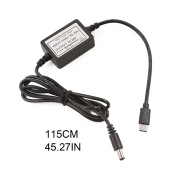 USB TypeC 20V į DC24V 5.5x2.1mm Maitinimo kabelis 12V 15V 20V In 24V Out 24V Kameroms ir garsiakalbiams LED lemputės Maitinimo šaltinis