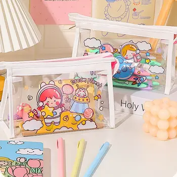 Vaikų makiažas Kosmetikos krepšiai Korėjietiško stiliaus mokykliniai reikmenys Pieštukų krepšys Darbalaukio laikymo krepšiai Pieštuko maišelis Kanceliarinių prekių krepšys