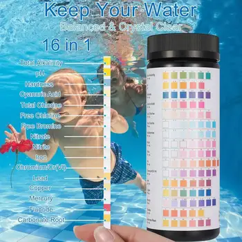 Vandens kokybės testų rinkiniai Didelio našumo tiesioginio geriamojo vandens bandymo juostelės Universalus nešiojamas baseino vandens testerio popierius