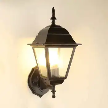 Vintažinis sieninis šviestuvas E27 lemputė Sconce šviestuvai Juoda Bronziniai LED sieniniai šviestuvai Lauko verandos namas Pagrindinis kiemas Sodo apšvietimas