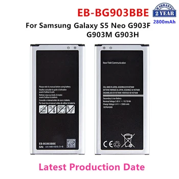 Visiškai nauja EB-BG903BBE baterija 2800mAh Samsung Galaxy S5 Neo G903F G903W G903M G903H Pakaitinės baterijos su WO