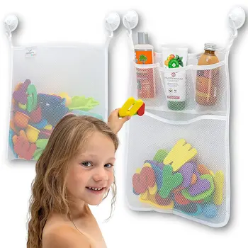 Vonios kambario pakabinamas krepšys Kūdikio vonios kambario žaislų laikymo krepšys Vonios kambario žaislų laikiklis Neperšlampamas vonios kambario kabantis krepšys