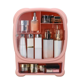 Vonios kambarys be perforacijos sieninis odos priežiūros produktų stovas dulkėms atsparus makiažo organizatorius Lūpų dažų laikymas Makiažo dėžutė