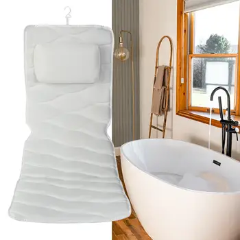 Vonios pagalvė su siurbtukais Minkštas maudymosi kilimėlis Galvos atrama Pagalvė Nugaros atrama Kilimėlis SPA vonios kambariui Maudymosi galvos kaklo vonia