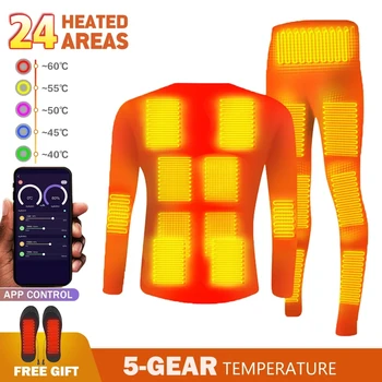 Vyrai, šildantys apatinius drabužius Žieminis USB akumuliatorius maitinamas išmaniuoju valdymu Temperatūra Elektra šildoma vilna Pamušalu Slidėmis Terminės viršūnės Kelnės