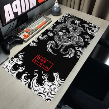 Wash Painting Mouse Pad Dragon Computer Desk Mat Mouse Mats Gamer Keyboard Mat Stitched Edge Mousepad Cabinet PC Gaming Accessoy