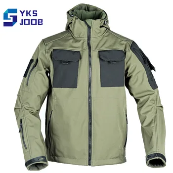 Waterbreak Tactical Hiking Jackets Mens Windable Breathable Elastic Warm Coats Camping Fishing Hunting Military Hooded Clothing