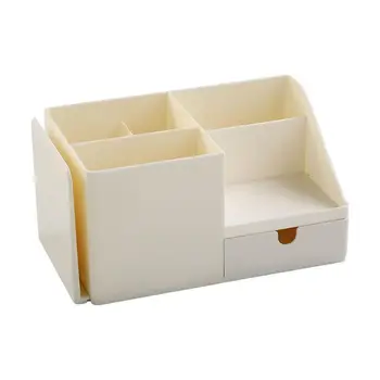 White Desk Organizer Office Supplies Desk Organizer Caddy With Drawer Mail Holder for Office Desk Organization And Art Accessories