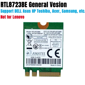 Wifi kortelė Realtek RTL8723BE 300Mbps NGFF/M.2 802.11/B/G/N Belaidė kortelė, skirta DELL Asus Toshiba Acer HP Pavilion/Elitebook,Probook