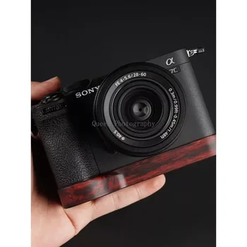 Wood Base HandGrip for Sony A7R3 A7R3A A7M3 A9 Arca Swiss Ebony Walnut Camera Plate Quick Release Clamp Tripod 자전거 정비대 кронштейн