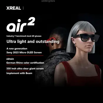 XREAL Air 2 išmanieji AR akiniai su mikro OLED ekranu Nešiojami lengvi itin milžiniški ekranai AR akiniai nuo saulės