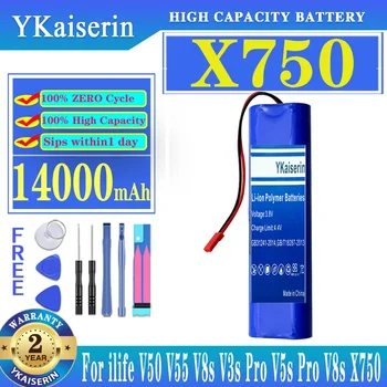YKaiserin baterija X 750 14000mAh ilife V50 V55 V8s V3s Pro V5s Pro V8s X750 baterijos