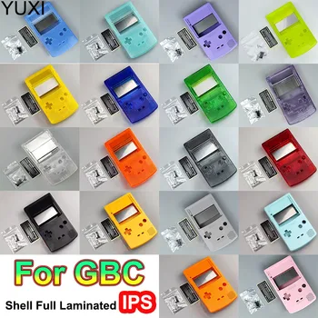YUXI 1Set korpuso apvalkalas, skirtas GBC IPS paryškinti ekrano rinkinius Pritaikytas apvalkalas GameBoy spalvotam žaidimų konsolės dėklui