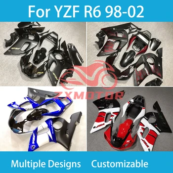 YZF R 6 98 99 00 01 02 Moto Cross Fairng rinkinys Yamaha YZF R6 1998 1999 2000 2001 2002 Pritaikomi motociklų aptakai