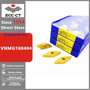 ZCC 100% originalus VNMG160404 karbido įdėklas Išorinis tekinimo įrankis Metalo tekinimo įrankis CNC tekinimo įrankis VNMG 160404 įdėklas