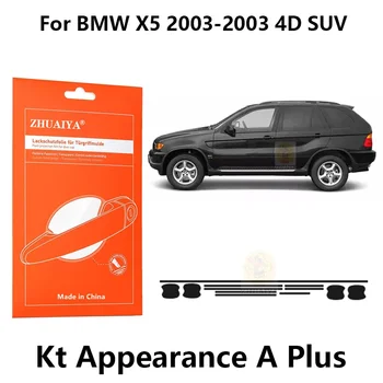 ZHUAIYA durų kraštų apsaugos Durų rankenos taurė Dažų apsaugos plėvelė TPU PPF skirta BMW X5 2003-2003 4D SUV automobilių asiliukams