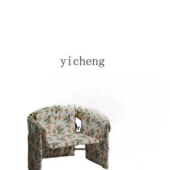 Zk laisvalaikio kėdė Vienvietė sofos kėdė Nerūdijančio plieno lengva prabangi vila Svetainė Gėlių perlas Kėdė