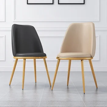šiaurietiška valgomojo kėdė namų atlošas moderni paprasta biuro odinė kėdė restoranas laisvalaikio kėdė