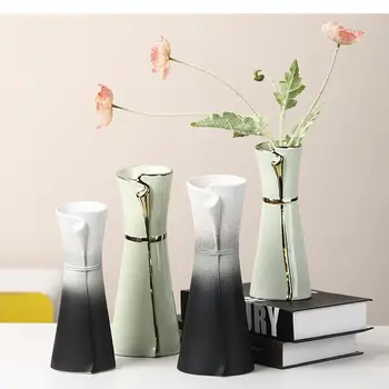 Šiaurės keramikos vazos ornamentai Namų gėlių kompozicija Dekoratyvinė kūrybinė gėlių kompozicija Hidroponinė džiovintų gėlių vaza