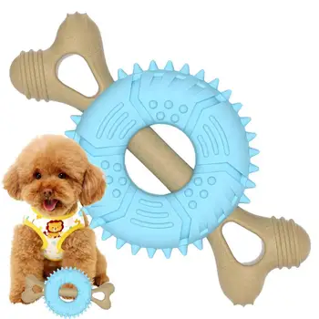Šuo kramto kaulą Mielas šuniukas Dantukas Šunų kramtomieji žaislai Įkandimui atsparūs kaulų ir padangų dantys Šlifavimo žaislas Interaktyvus žaislas mažiems