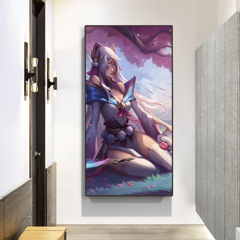 Žaidimas Arcane League of Legends Plakatas Žaidimo personažai Ahri drobės tapyba HD Spausdinti Modernus sienų menas Paveikslėliai Svetainės dekoras